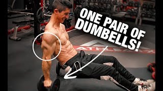 7 Minute Triceps Workout JUST DUMBBELLS [upl. by Gusba]