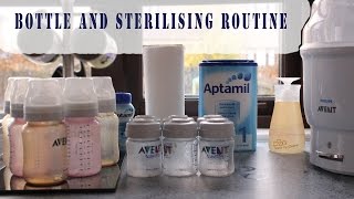 Bottle Sterilising Routine [upl. by Rehtnug]