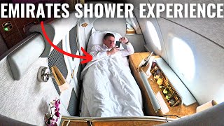 LUXURIOUS EMIRATES A380 FIRST CLASS amp SHOWER EXPERIENCE [upl. by Mij]