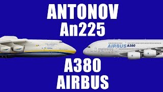 Which is Bigger  Antonov AN225 vs Airbus A380 [upl. by Manley]