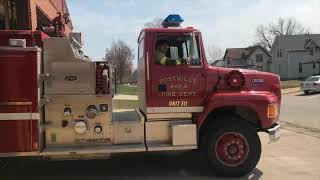 Postville Fire Dept Grass Fire Response  4421 [upl. by Teferi652]