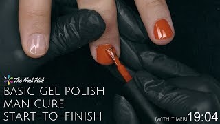 How To Apply Gel Polish StarttoFinish Real Time [upl. by Peednam]