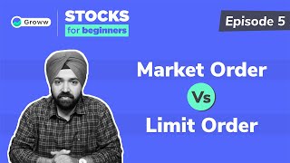 Market Order Vs Limit Order  Stocks for Beginners [upl. by Aliuqet]