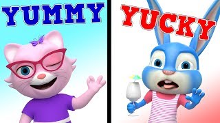 Yummy and Yucky  Food Song  What would you like to order   Nursery Rhymes [upl. by Remliw268]