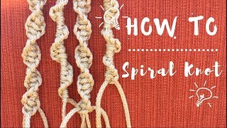 Macrame 101 Spiral Knot Tutorial [upl. by Anil616]