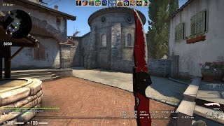 Counter strike Global Offensive  Falchion Knife  Crimson webField Tested gameplay Skin Showcase [upl. by Sander631]