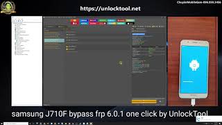 SamSung J7  J710F 601 Bypass Frp One Click By UnlockTool [upl. by Lessig]