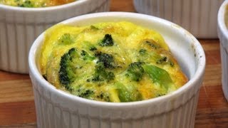 Crustless BroccoliCheddar Quiches  Lynns Recipes [upl. by Spevek]