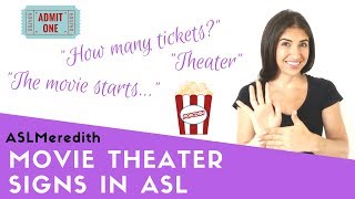 Movie Theater Signs for Beginners in American Sign Language [upl. by Cade]