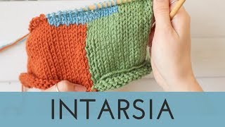 Intarsia Knitting Tutorial  Vertical Colorwork for Beginners [upl. by Retsbew]