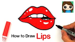 How to Draw Lips Easy [upl. by Ynwat377]