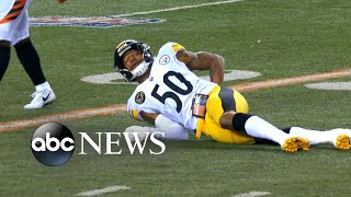 Steelers linebacker suffers major back injury [upl. by Pasol]