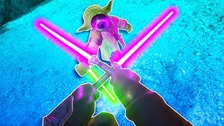 My Friend Possessed Yoda So I Chopped His Head Off Multiplayer Lightsabers in Blade and Sorcery VR [upl. by Aroel]