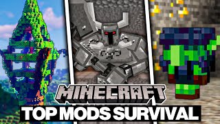 Top 10 Mods que Mejoran el Survival para Minecraft 1165 😲🔥 [upl. by Yellah48]