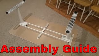 IKEA BEKANT Adjustable Desk Assembly Instructions [upl. by Arrekahs564]