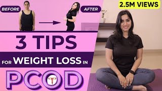 3 Simple Weight Loss Tips with PCOS  Cure PCOD in Hindi  GunjanShouts [upl. by Lockwood229]