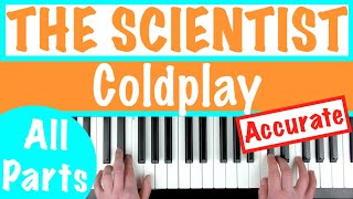 How to play THE SCIENTIST  Coldplay Piano Chords Tutorial [upl. by Bosson]