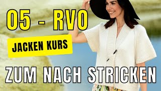 RaglanVonOben Jacke stricken 5  Maschenanschlag [upl. by Dilahk730]