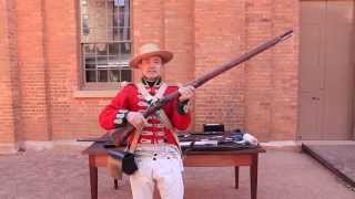 Loading and firing the Flintlock musket [upl. by Nanoc]