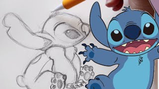 How to Draw STITCH from Disneys Lilo and Stitch  DramaticParrot [upl. by Jaenicke]