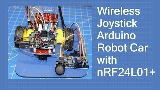 The nRF24L01  Wireless Joystick for Arduino Robot Car with nRF24L01 [upl. by Aiceled231]