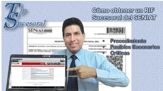 Tip Sucesoral N° 48 Cómo obtener el RIF Sucesoral del SENIAT [upl. by Aramen560]