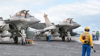 Hypnotic French Rafale Takeoff From US Aircraft Carrier [upl. by Nilrac]