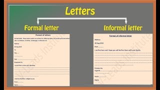 How to write letters  Formal letter  Informal letter [upl. by Anreval]