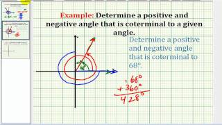 Example Determine Positive and Negative Coterminal Angles [upl. by Amin]