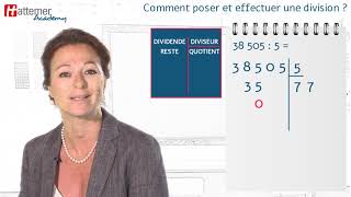 Comment poser et effectuer une division [upl. by Ulyram318]