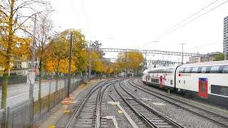 ★ Autumn cab ride Rothenburg  Bern  Fribourg Switzerland 102019 [upl. by Ynaffad]