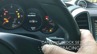 Porsche Cayenne How To Set The Clock Time [upl. by Odessa]