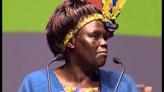 Wangari Maathais speech at World Forum Lille 2008  VO [upl. by Nomaj135]