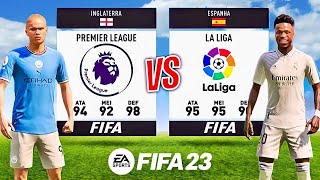 PREMIER LEAGUE vs LA LIGA no FIFA 23 🔥 [upl. by Drugge]