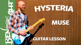 Hysteria  Muse  Guitar Lesson amp Solo [upl. by August962]