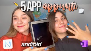 5 APP PERFETTE PER PRENDERE APPUNTI SU ANDROID📱💕 tablet [upl. by Htiekel]