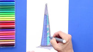 How to draw The Shard London [upl. by Nostets147]