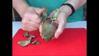 Comment préparer un artichaut violet  How to prepare a small artichoke [upl. by Etnahs]