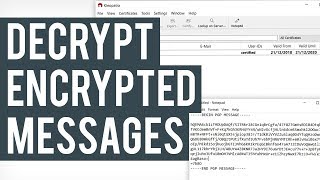 How To Decrypt PGP Messages  gpg4win Kleopatra Tutorial [upl. by Chi]