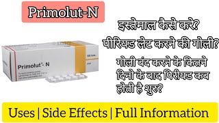 Primolut N Tablet Uses and side effects in hindi [upl. by Esialb976]