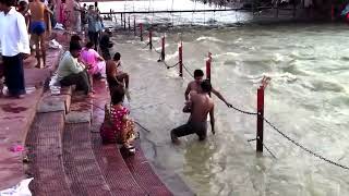 Haridwar Ganga Nadi The Sacred Ganges River in Haridwar India [upl. by Llerdnek105]