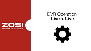 ZOSI DVR Operation  How to Use the Live [upl. by Llerref]