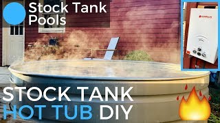 Stock Tank HOT TUB DIY Guide propane [upl. by Joao]