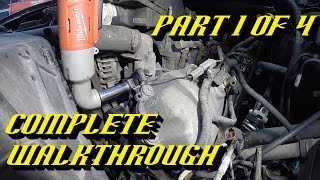 Ford 54L 3v Engine Timing Chain Kit Replacement Pt 1 of 4 Getting to the Engine [upl. by Eirallih]