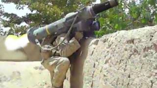 JAVELIN MISSILE FIRED AT TALIBAN IN AFGHANISTAN FIREFIGHT [upl. by Ical]