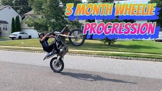 3 Month Dirt Bike Wheelie Progression [upl. by Assiar751]