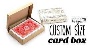 Origami Hinged Card Box Tutorial  Custom Size  Paper Kawaii [upl. by Yedsnil218]