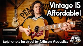 Epiphones Greatest Acoustics Yet The New Inspired by Gibson Range DELIVERS [upl. by Ahsiral]