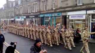 black watch marching through kirkcaldy 2009 [upl. by Ragen770]