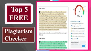 Top 5 FREE plagiarism Checker 2020  Best FREE plagiarism Checker 2020 [upl. by Eizzil]